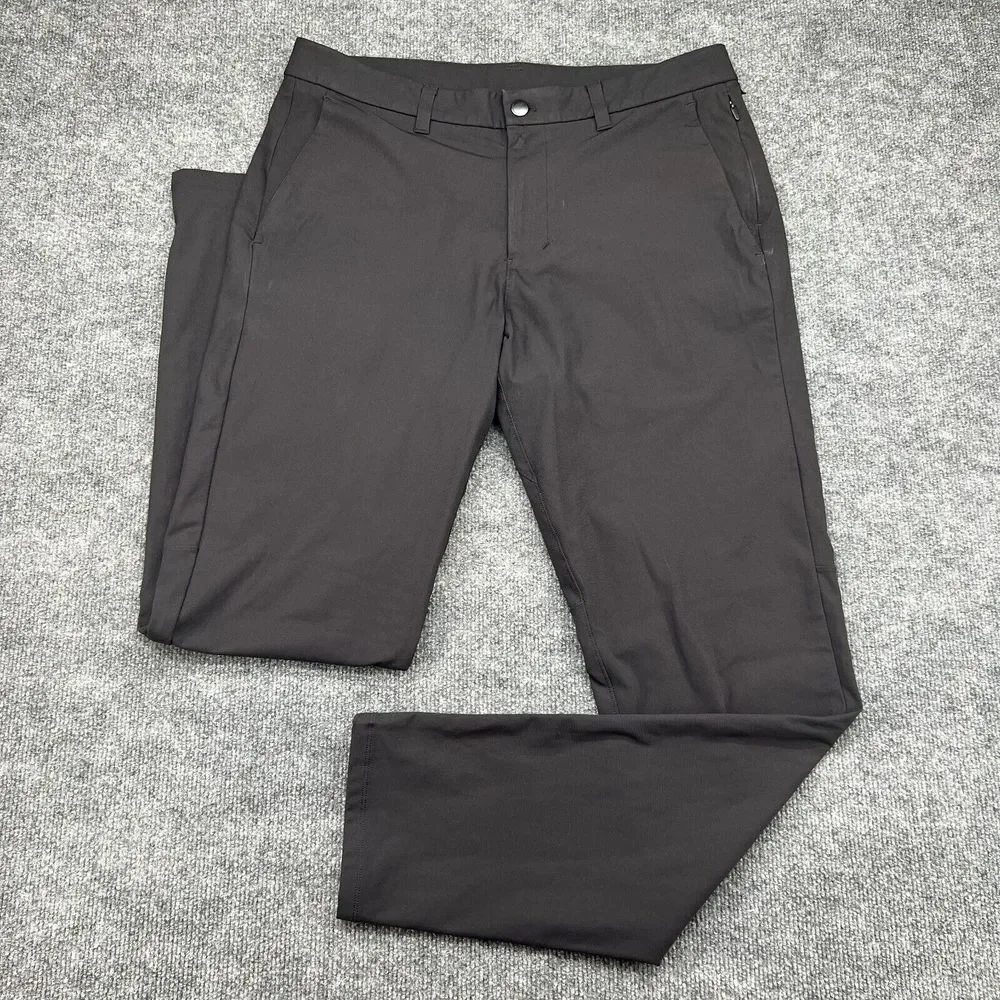 Lululemon Men's Commission Slim Fit Pants Warpstreme Obsidian Size 34x32 LM5ADBT